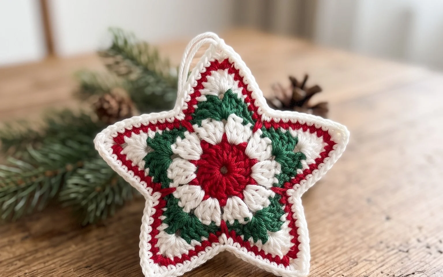 Weihnachtsstern häkeln: Kostenlose Anleitung für Anfänger
