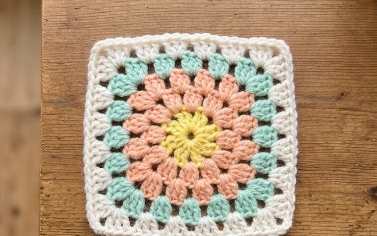 Sunburst Granny Square: Kostenlose Anleitung Schritt für Schritt